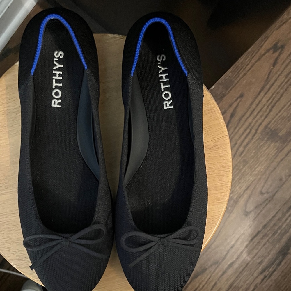 Rothy's Black and Blue Women's Flats - Picture 2 of 4